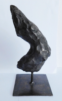 Abstrakt organische Bronze Skulptur Torso ? signiert VF HK ? 20,5cm