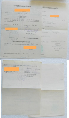 Sammlg II. WK EK 2 Herst 13 Brehmer Urkunden Soldbuch