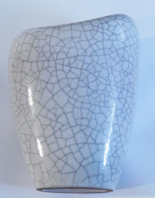 Keramik Vase Karlsruher Majolika Fridegart Glatzle 6228 Craqueleeglasur 16cm