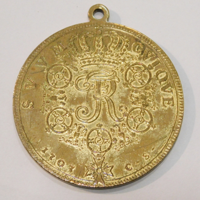 Alte Medaille wohl um 1900 nach Reichstaler 1707 Frid D G Rex Friedrich Preussen