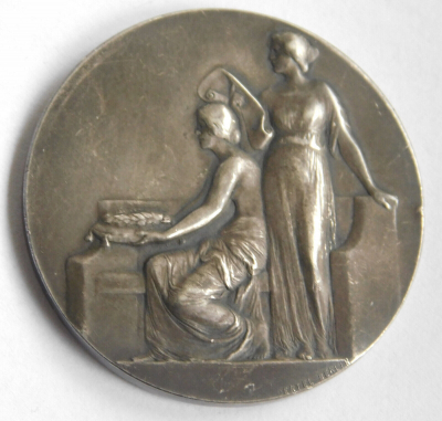 Alte Medaille 25 Jahre Wäscherei Verband Silber versilbert ? Oertel Berlin