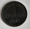 Alte Münze 1 Pfennig 1872 Darmstadt Hessische Scheidemünze 1,6cm