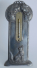 Seltenes Jugendstil Thermometer von WMF Relief Weinlaub Fuchs Tischaufsteller