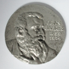 Große Medaille Jean Jaures Hommage de la Federation Socialiste Zinn Ø7cm