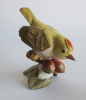 Porzellanfigur Vogel Wintergoldhähnchen Bisquitt matt 8cm