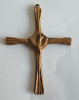 Kleines Bronze Kreuz mit Taube 7,6x5,5cm #8