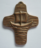 Bronze Kreuz Segelschiff Maria Laach 9,3x7,5cm #17