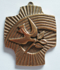 Bronze Kreuz Taube mit Ölzweig Regenbogen 8,8x7cm #23