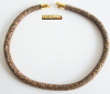 Kette Stardust Swarovski braun-goldfarben Magnetverschluss 39cm