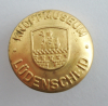 Knopf vom Knopfmuseum Lüdenscheid Andenken goldfarben Ø2,2cm