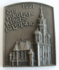 Buderus Eisenguß Relief Kunstguss Nikolai-Kirche Leipzig 1991 KLB Böke 11,6x9,3