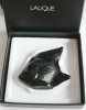 Kleine Glasskulptur Fisch Lalique France signiert schwarz