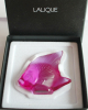 Kleine Glasskulptur Fisch Lalique France signiert pink
