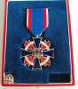 Deutsches Feuerwehr Ehrenzeichen Verdienstkreuz am Band silberf. + Miniatur Pin