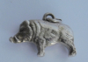 Kl. Anhänger Wildschwein Keiler Bettelarmband Kette Silber 835 plastisch 1,8cm