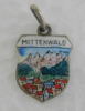 Mittenwald Ortsansicht Berge Anhänger für Bettelarmband Silber 800 Andenken