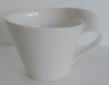 Villeroy & Boch New Wave Kaffeetasse Frühstückstasse weiß Ø9,7cm #b