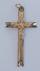Alter Anhänger Kreuz Flußperle Schaumgold vergoldet? wohl vor 1900 4,7x2,4cm