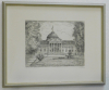 Original Radierung Wiesbaden Kurhaus signiert G63 31,7x25,7 / 18,4x14cm