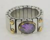 Nomination Stretch Ring violetter lila Stein mit Gold