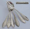 6 Mokkalöffel / Espressolöffel Wellner Modell Mozart versilbert 11cm