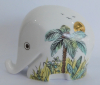 Spardose Porzellanfigur Elefant Höchst Design Colani Dekor Palmen