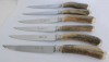 6 Messer mit echt Hirschhorn Griff Excalibur Latham & Owen Sheffield Steakmesser