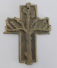 Kleines Bronze Kreuz mit Baum 8,3x6,4cm
