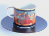 Kaffeetasse + Untertasse L'Expulsion nach Hundertwasser ars mundi Tettau