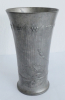 Jugendstil Becher Vase Kayserzinn 4214 floral 14,3cm
