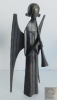 Bronzefigur Engel stehend mit Posaune Kunstschmiede Bergmeister Ebersberg 23,5cm