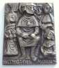 Kleine Bronze Plakette St. Thomas Morus Egino Weinert 5,9x4,8cm