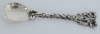 Miniaturlöffel Salzlöffel floral verschnörkelt Schleife Silber 800 4,1g 5,7cm
