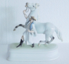 Porzellanfigur ungarischer Bauer Trainer mit Pferd Herend 5588 I Wahl handbemalt