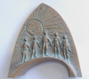 Bronze Relief Together Strassacker Menschen Sonne Aufsteller Skulptur 10,5cm