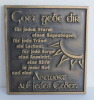 Bronze Relief Irischer Segen Gott gebe dir Antwort Butzon & Bercker 10,7x9,7cm