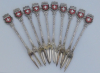10 Bowlegabeln Piekser Wappen Schweiz Andenken Antiko versilbert 100 10,8cm