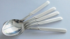 WMF Onda versilbert 90 teilmattiert 5 kleine Löffel Kaffeelöffel 13,2cm