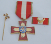 Feuerwehr Hessen Brandschutz Verdienstkreuz am Band + Nadel in goldf. + Bandspange