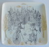 Schale / Teller Rosenthal Peynet Paar mit Hochrad 17x16,7cm
