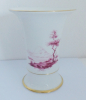 Trichtervase Höchst handbemalt Landschaft Camaieu purpur I. Wahl Vase 14,5cm