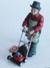 Gilde Figur Clown mit Rasenmäher 16,5cm (N)