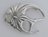 Brosche Fisch Skalar ? Silber 925 Hammerschlag 5x3,7cm 10,5g