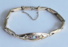 Jugendstil Armband Kollmar & Jourdan Double 3 kleine Steinchen 18cm