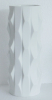 Op Art Vase Hutschenreuther Design Fuchs Bisquit weiß Relief 6137 30cm