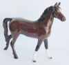 Porzellanfigur Pferd braun Goebel L19cm H17cm