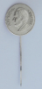 Alte Nadel Pin Abzeichen Vater Raiffeisen 1818 - 1888 Silber 835 4,4g Ø2,1cm