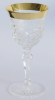 1 Likörglas Süsswein Josephinenhütte Ernestine breiter Goldrand