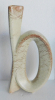 Ausgefallene Vase Bertoncello Italy Entw. Roberto Rigon beige-braun 30,5cm