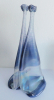 Kunstglas Vase Cobra Zwilling sign Düsterhaus für Vera Walther irisierend 31,5cm